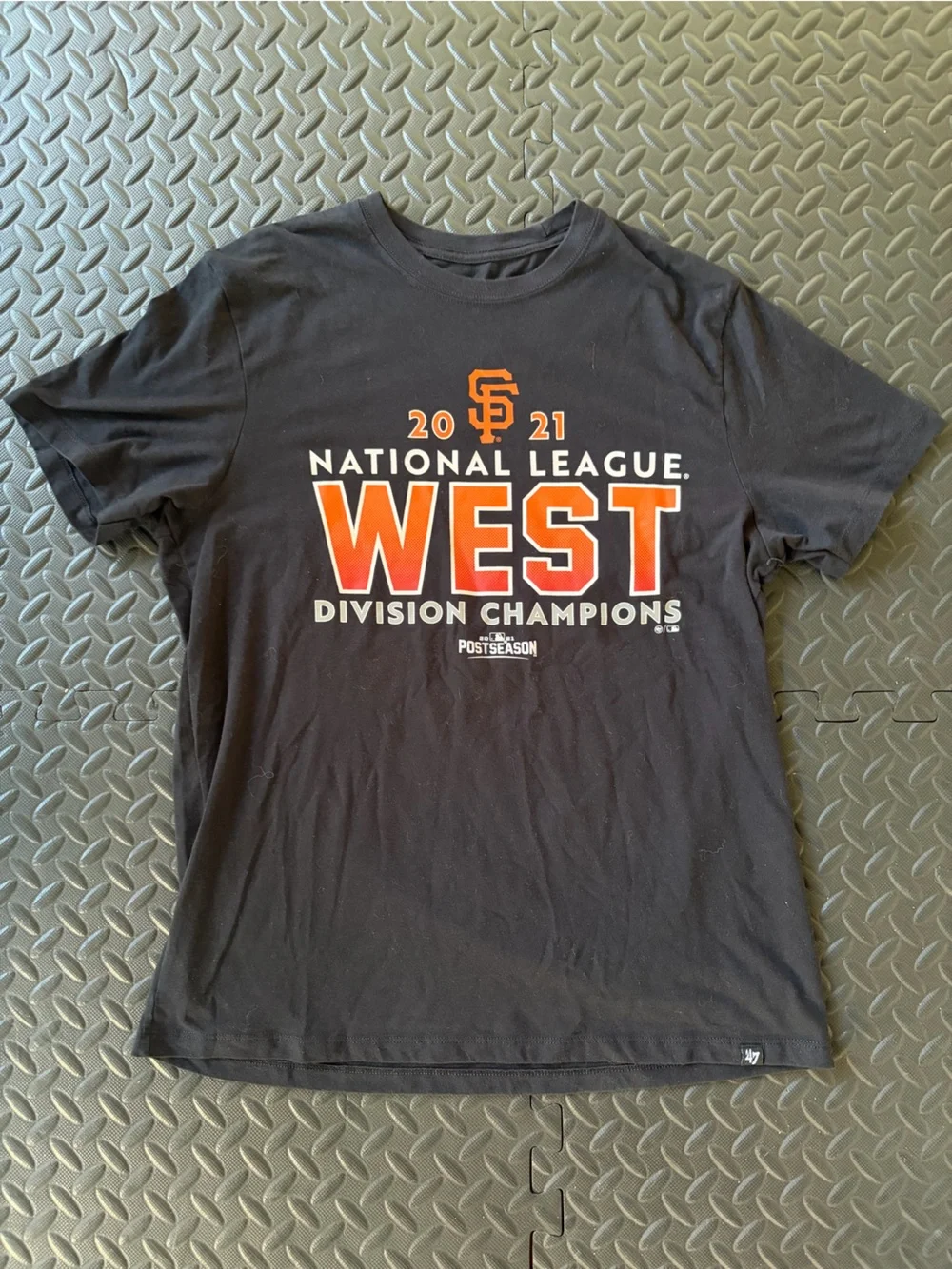 San Francisco Giants 2021 National League West Champion Shirt Black Orange Sz M